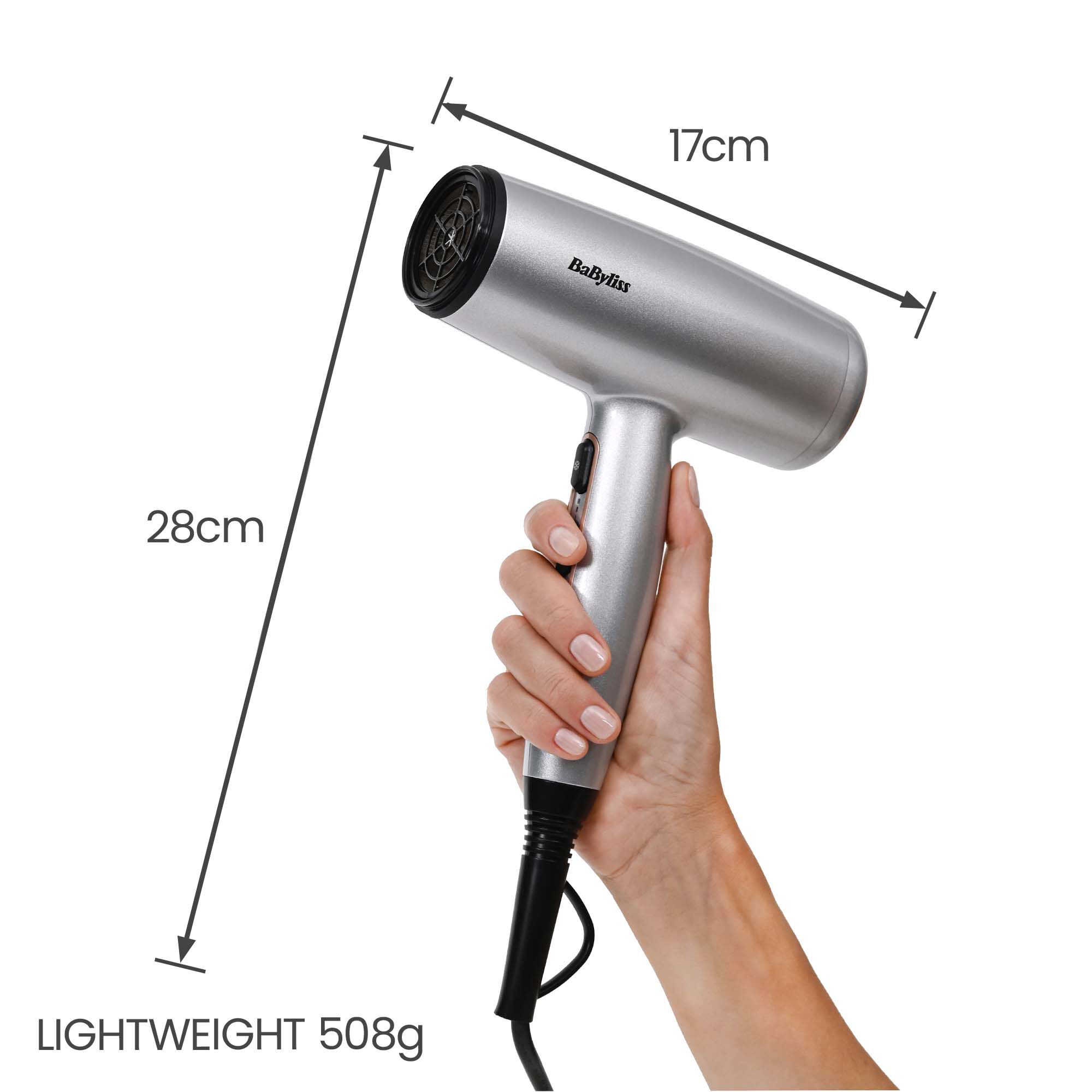 17cm x 28cm.  LIGHTWEIGHT 508g